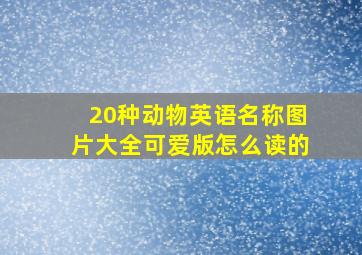 20种动物英语名称图片大全可爱版怎么读的