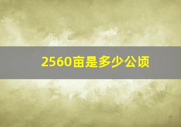 2560亩是多少公顷