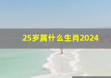 25岁属什么生肖2024