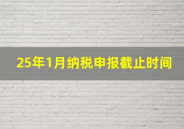 25年1月纳税申报截止时间