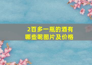 2百多一瓶的酒有哪些呢图片及价格