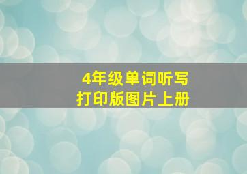 4年级单词听写打印版图片上册