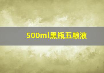 500ml黑瓶五粮液