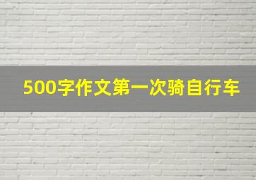 500字作文第一次骑自行车