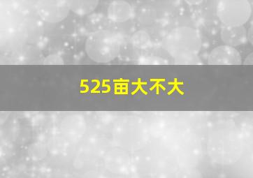 525亩大不大