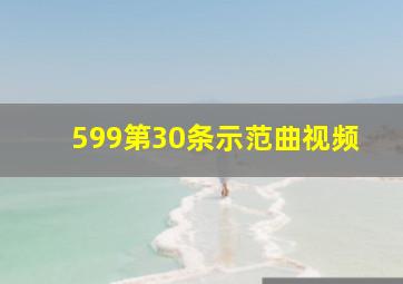 599第30条示范曲视频