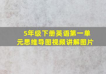 5年级下册英语第一单元思维导图视频讲解图片