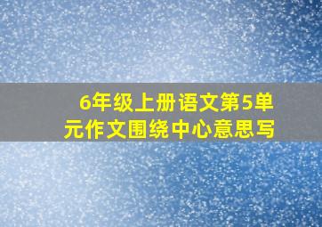 6年级上册语文第5单元作文围绕中心意思写