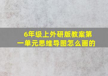 6年级上外研版教案第一单元思维导图怎么画的