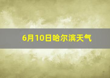 6月10日哈尔滨天气