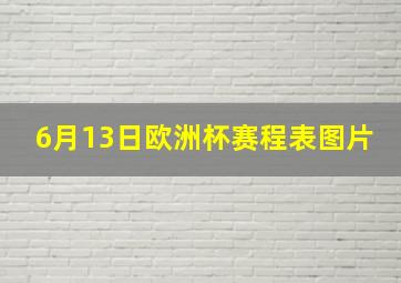 6月13日欧洲杯赛程表图片