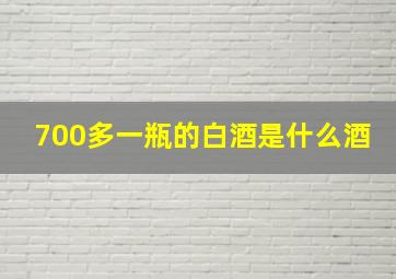 700多一瓶的白酒是什么酒