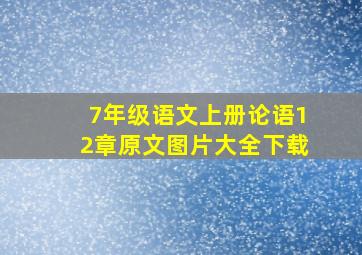 7年级语文上册论语12章原文图片大全下载