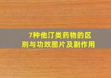 7种他汀类药物的区别与功效图片及副作用