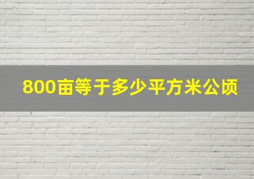 800亩等于多少平方米公顷