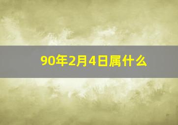 90年2月4日属什么