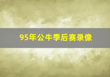 95年公牛季后赛录像