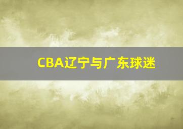 CBA辽宁与广东球迷