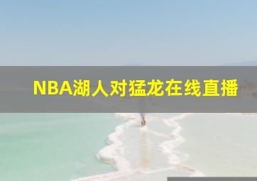 NBA湖人对猛龙在线直播