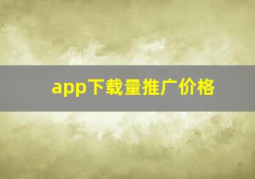 app下载量推广价格