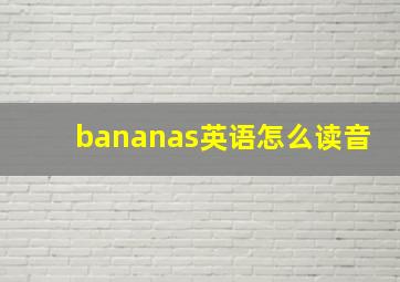 bananas英语怎么读音