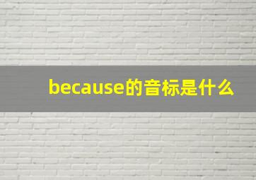 because的音标是什么