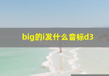 big的i发什么音标d3