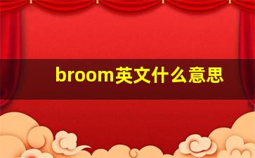 broom英文什么意思