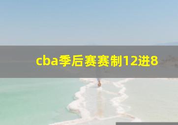 cba季后赛赛制12进8