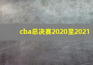 cba总决赛2020至2021