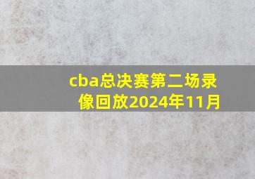 cba总决赛第二场录像回放2024年11月