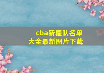 cba新疆队名单大全最新图片下载