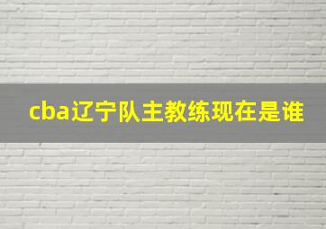 cba辽宁队主教练现在是谁