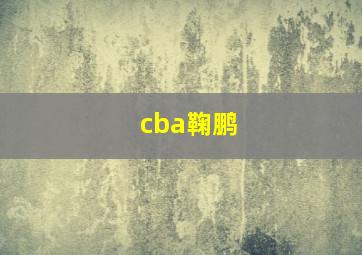 cba鞠鹏