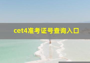 cet4准考证号查询入口