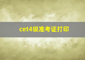 cet4级准考证打印