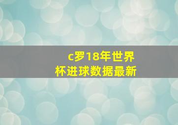 c罗18年世界杯进球数据最新