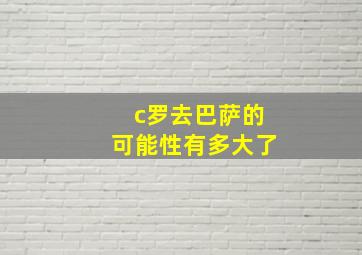 c罗去巴萨的可能性有多大了