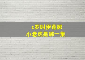 c罗叫伊莲娜小老虎是哪一集