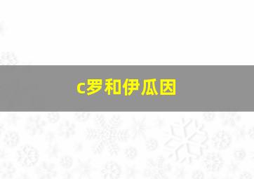 c罗和伊瓜因