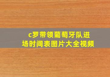 c罗带领葡萄牙队进场时间表图片大全视频