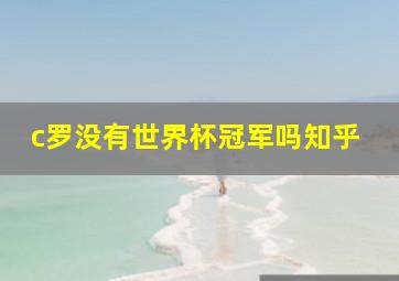 c罗没有世界杯冠军吗知乎