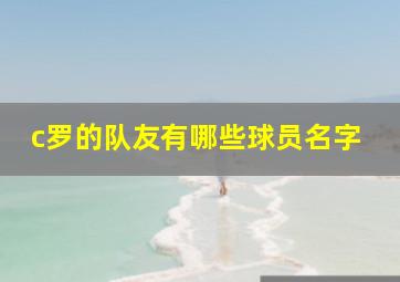 c罗的队友有哪些球员名字