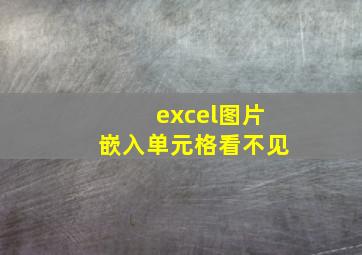 excel图片嵌入单元格看不见