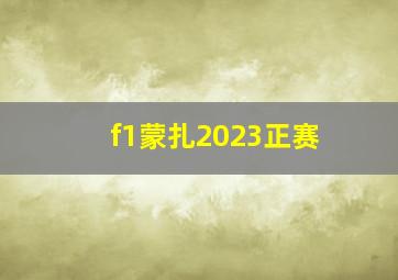 f1蒙扎2023正赛