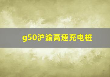 g50沪渝高速充电桩