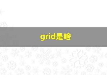 grid是啥