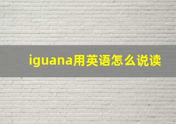 iguana用英语怎么说读