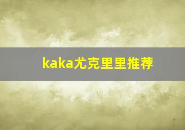 kaka尤克里里推荐