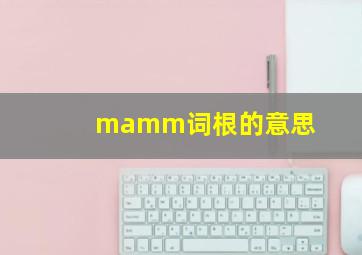 mamm词根的意思